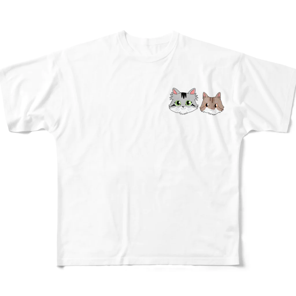 ねこちゃま商店のONEKOSAMA All-Over Print T-Shirt