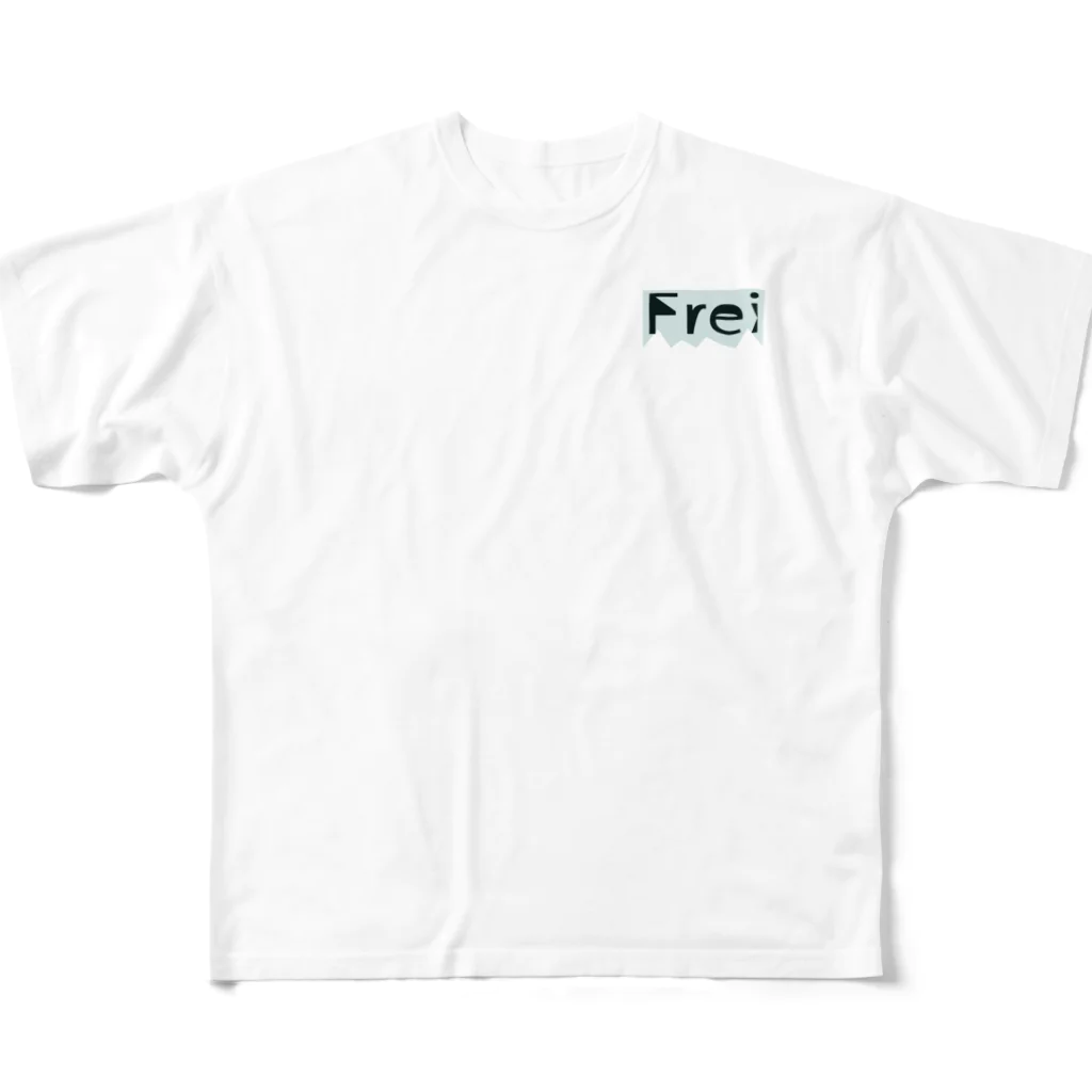 E.Hの　　Frei＝自由 フルグラフィックTシャツ