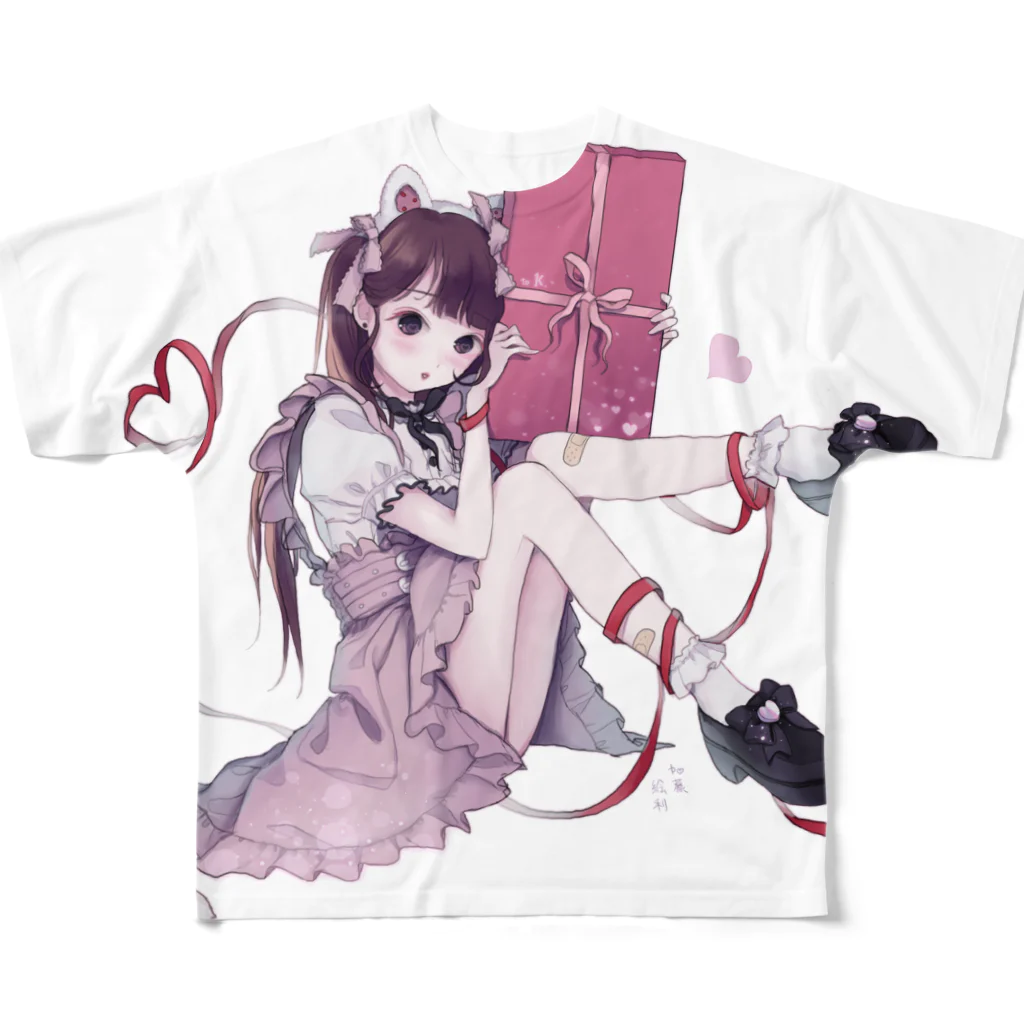 加藤♡絵利のTo K. サイバーネコ4 フルグラフィックTシャツ