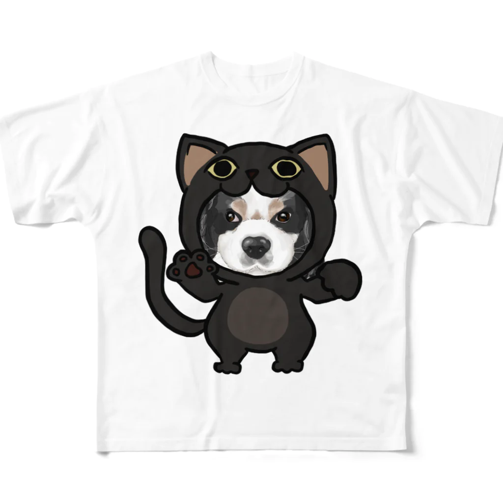 みきぞーん｜保護猫 ミッキー画伯と肉球とおともだちのmaruku All-Over Print T-Shirt