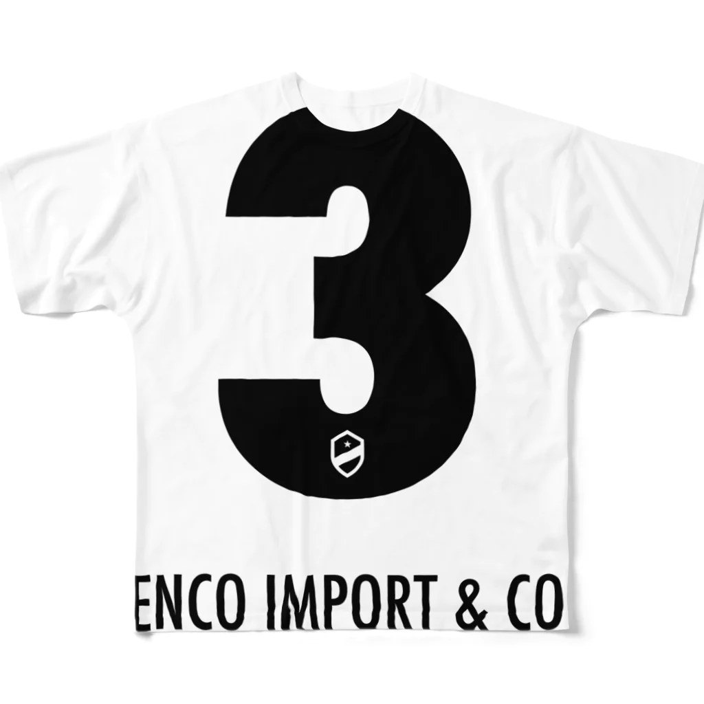 JENCO IMPORT & CO.のJENCO IMPORT & CO. LUCKY No.3 フルグラフィックTシャツ