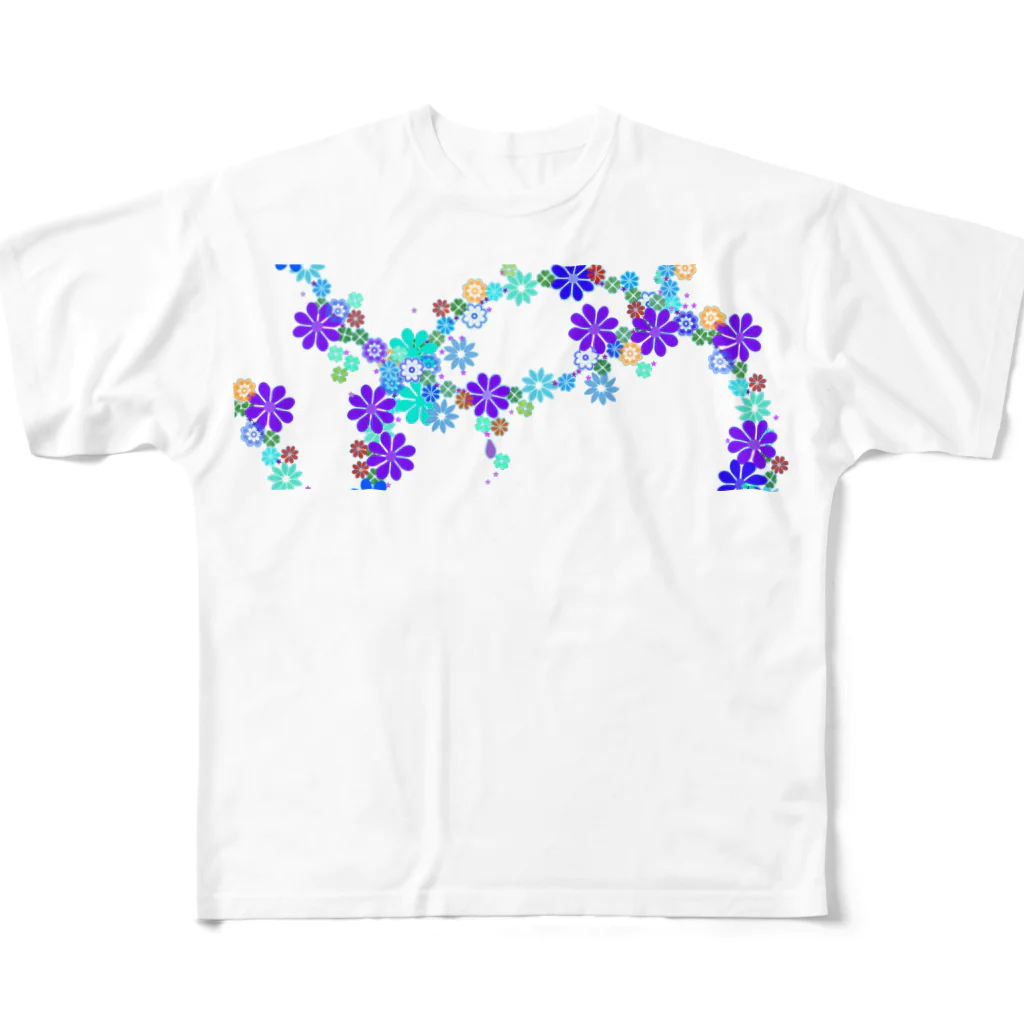 いつみ(^^♪の花模様A フルグラフィックTシャツ