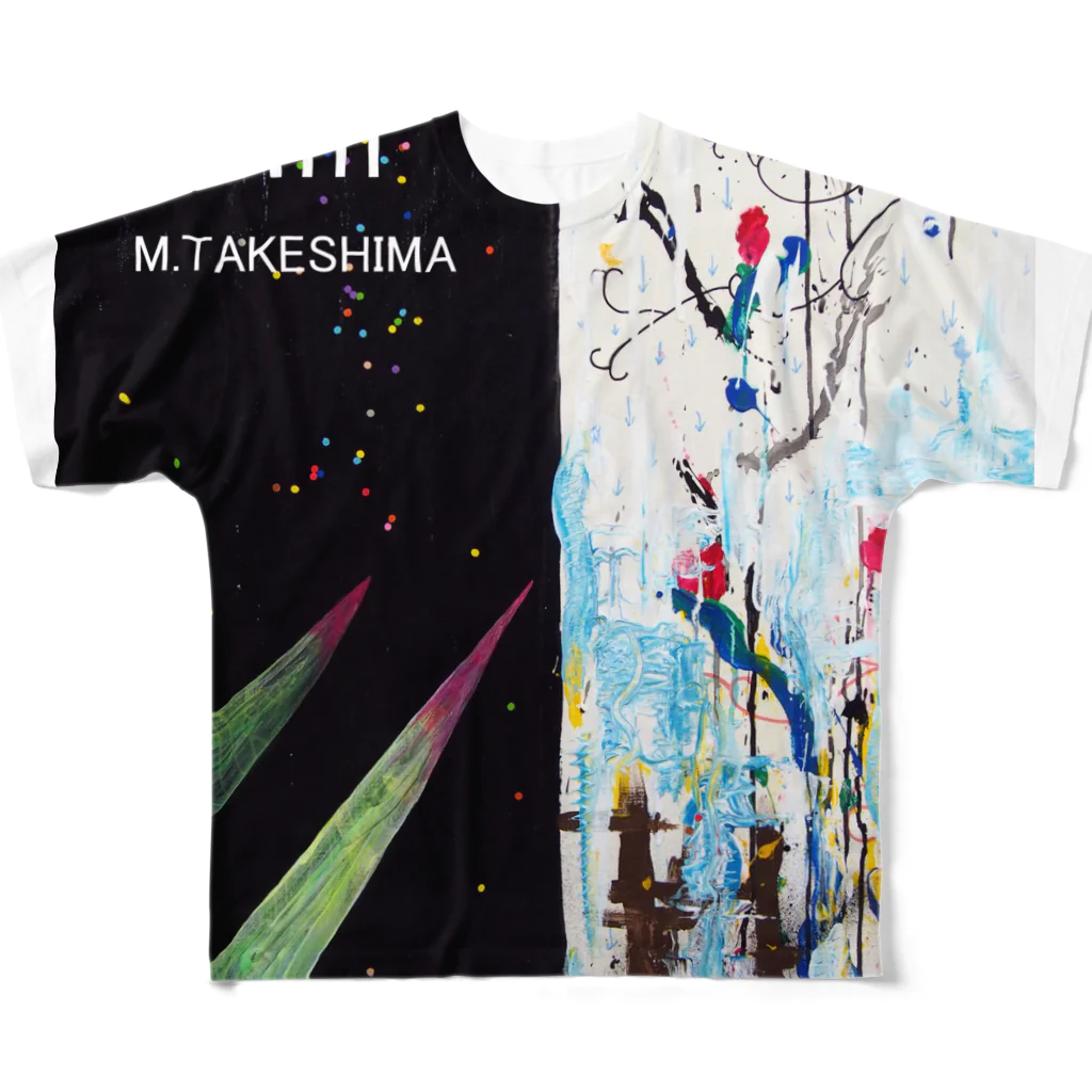 tk4m.exe→ピエエル→TAKEGAMI.LIGHT=Matha.Tkのtk4m abstract 1 All-Over Print T-Shirt