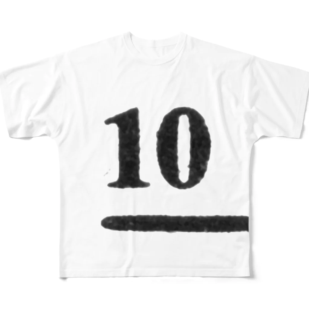 numberzのno.10 フルグラフィックTシャツ