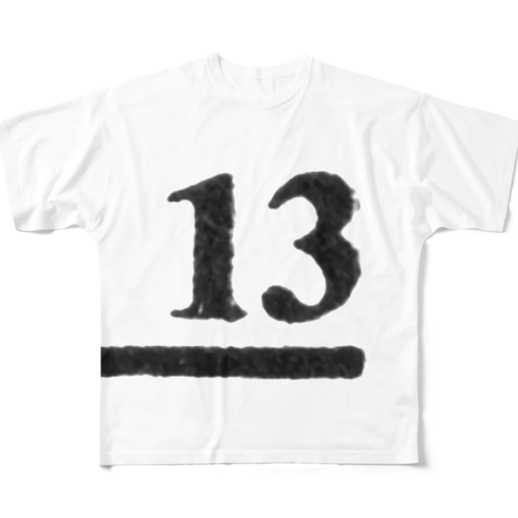 numberzのno.13 フルグラフィックTシャツ