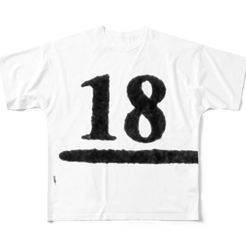 numberzのno.18 All-Over Print T-Shirt