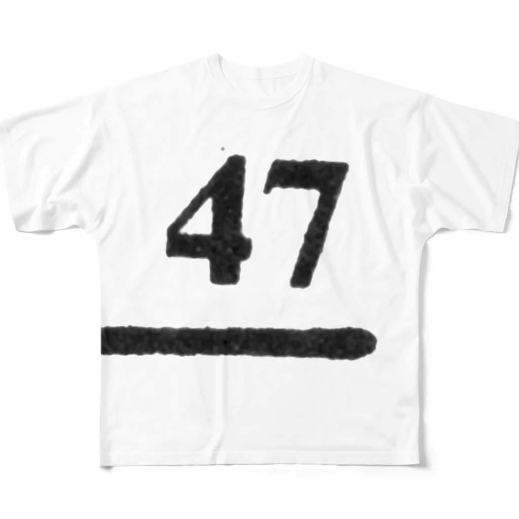 numberzのno.47 All-Over Print T-Shirt