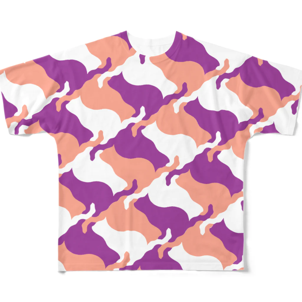 SAKURAMEDERUの猫フルグラフィック All-Over Print T-Shirt