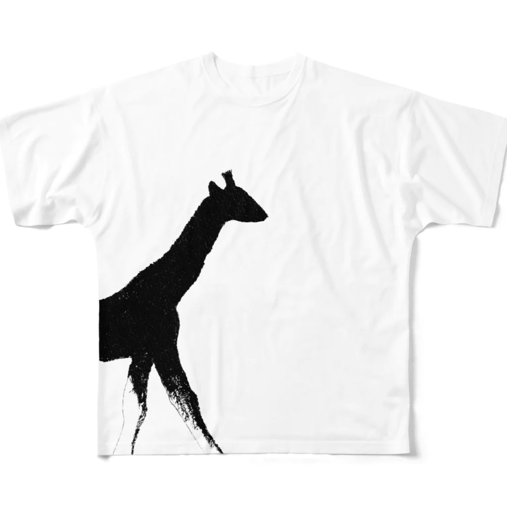 tomorebiのSunlight Giraffe フルグラフィックTシャツ