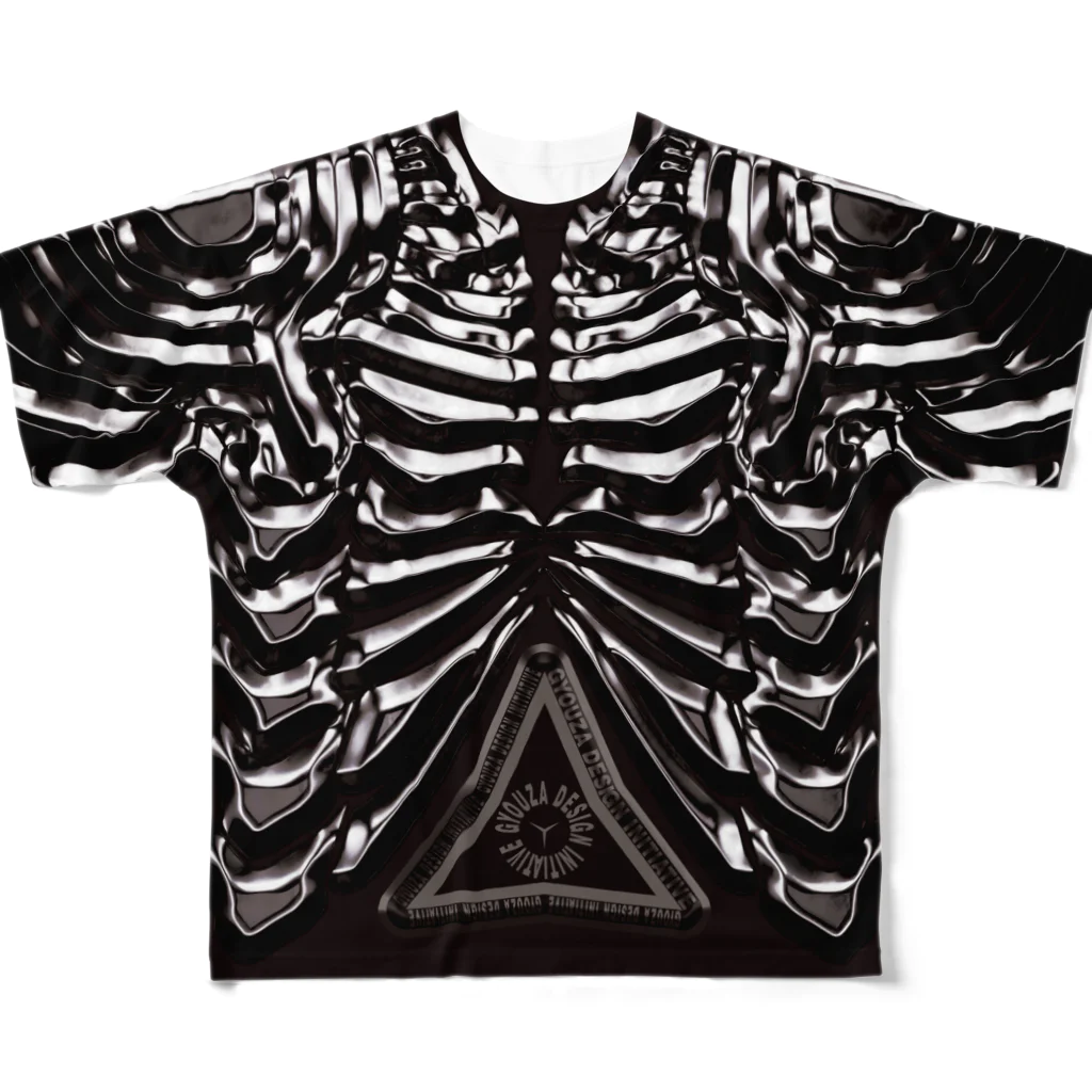 GYOUZA DESIGN INITIATIVEの生体外骨格アーマー　GBEA-99-BlackS All-Over Print T-Shirt