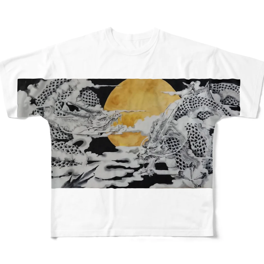 水墨絵師 松木墨善の龍神奉納 All-Over Print T-Shirt