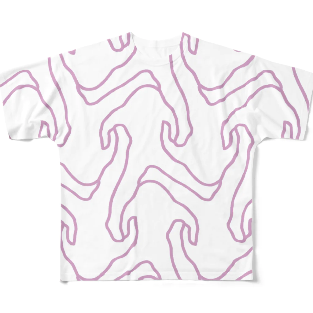 SAKURAMEDERUのフルグラフィックパターンC All-Over Print T-Shirt