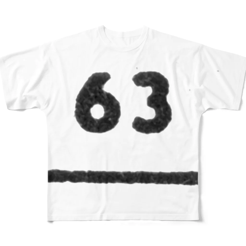 numberzのNo.63 フルグラフィックTシャツ