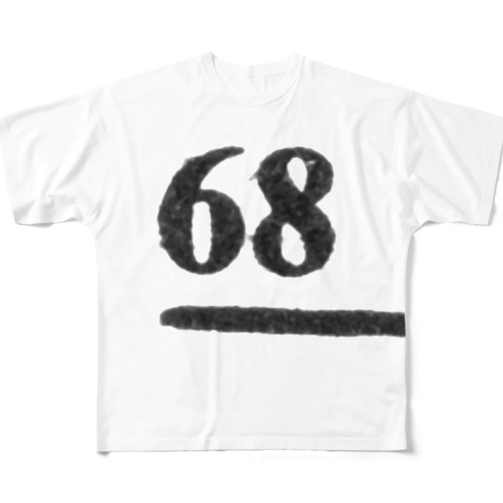numberzのNo.68 フルグラフィックTシャツ