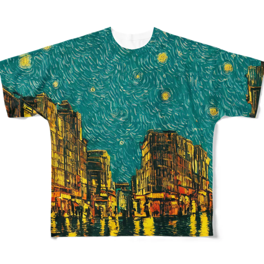 TakashiSのnight sky after rain All-Over Print T-Shirt