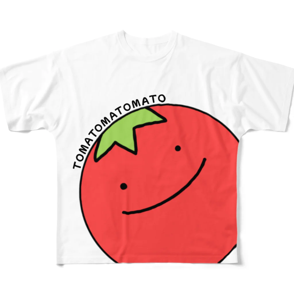 Oishiitamagoのとまとまとまと フルグラフィックTシャツ
