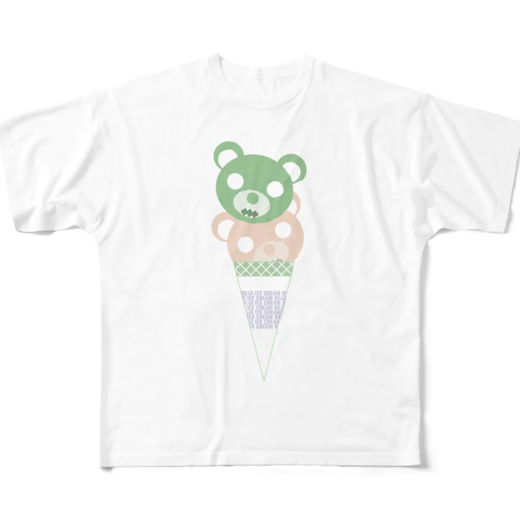 BEAR ICE CREAMのBEAR ICE CREAM フルグラフィックTシャツ