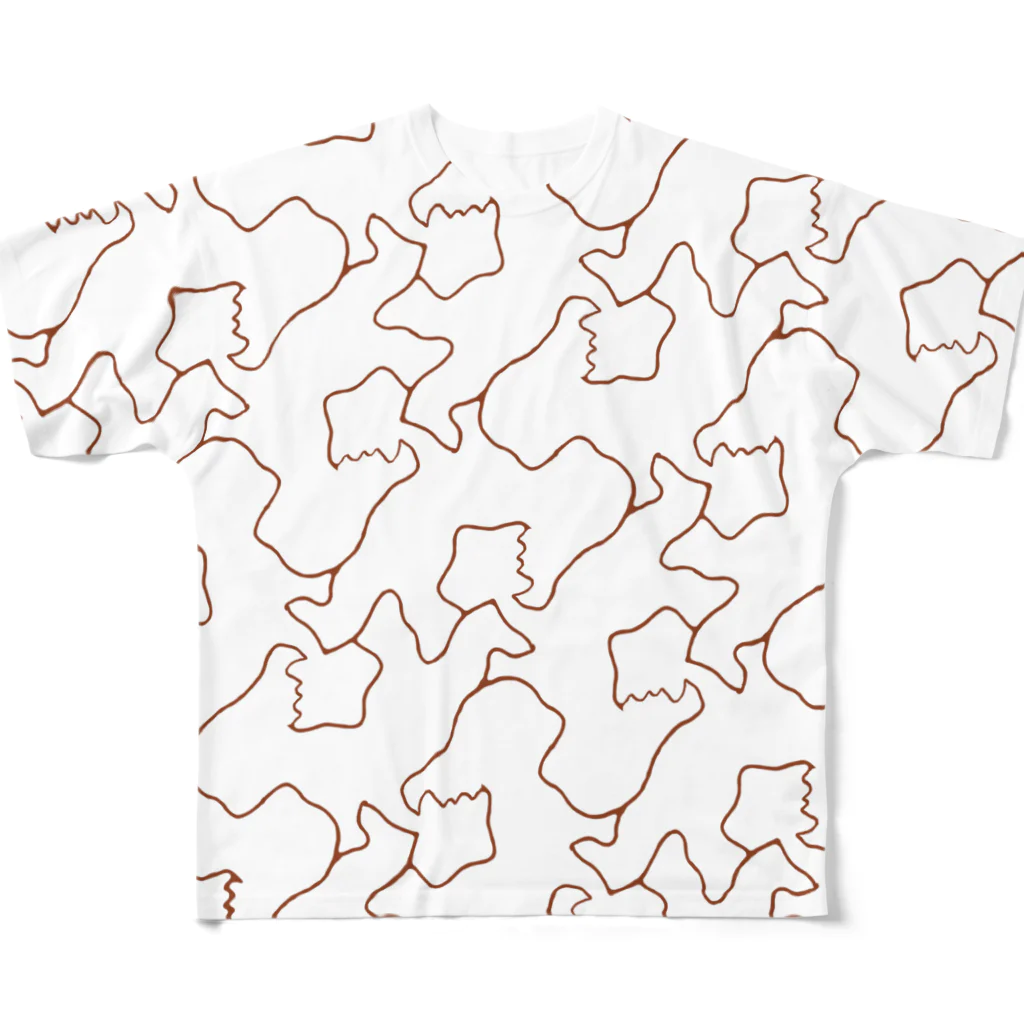 SAKURAMEDERUのフルグラフィックD All-Over Print T-Shirt