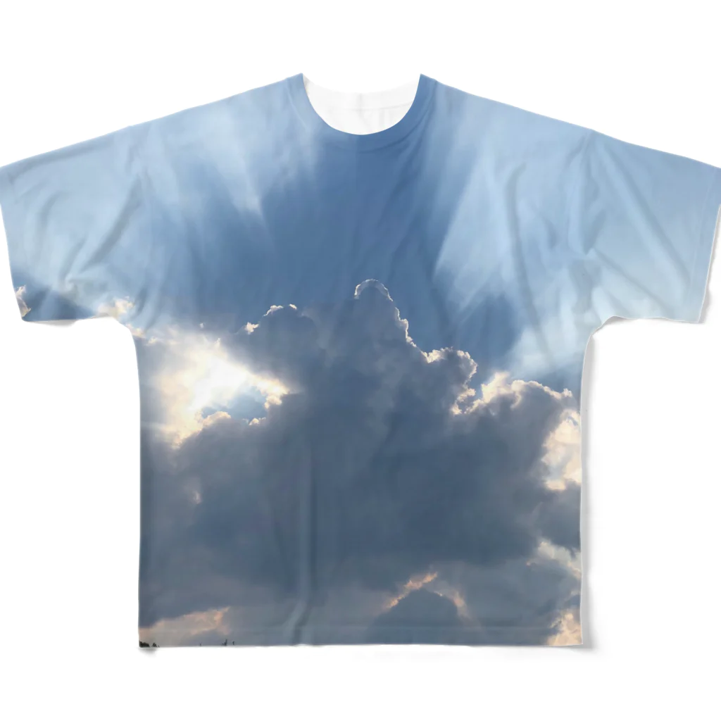 蒼い狐の雲隠れ All-Over Print T-Shirt