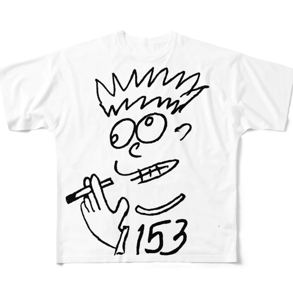 TKfireのMr.S153 フルグラフィックTシャツ