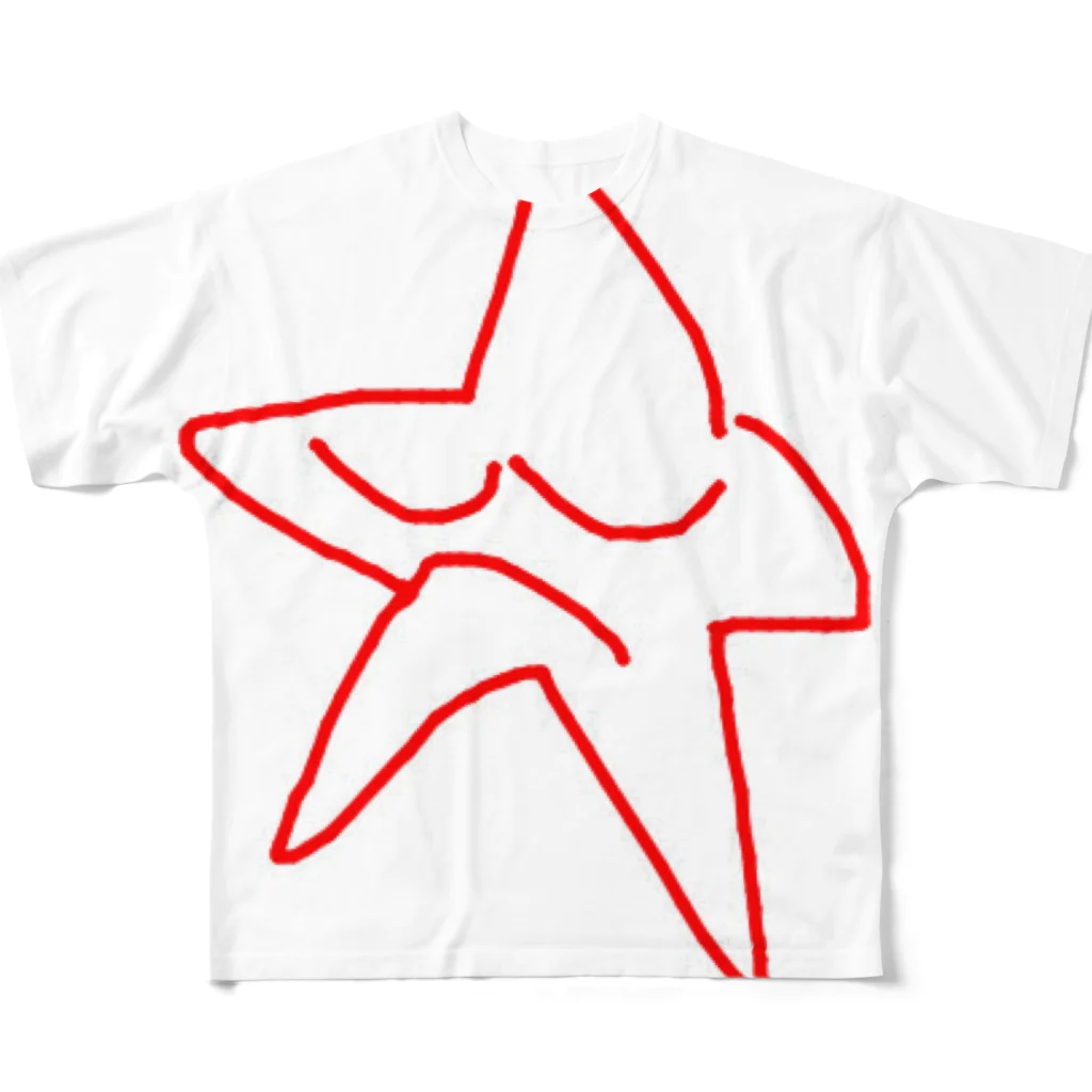 usagisan_ worldの眠るお星様 フルグラフィックTシャツ