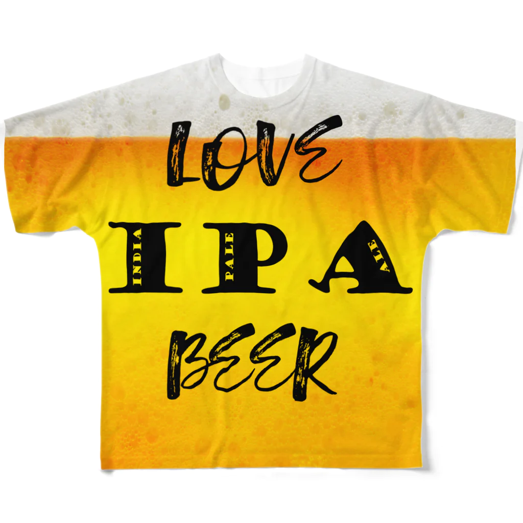 8garage SUZURI SHOPのlove IPA beer ver2 フルグラフィックTシャツ