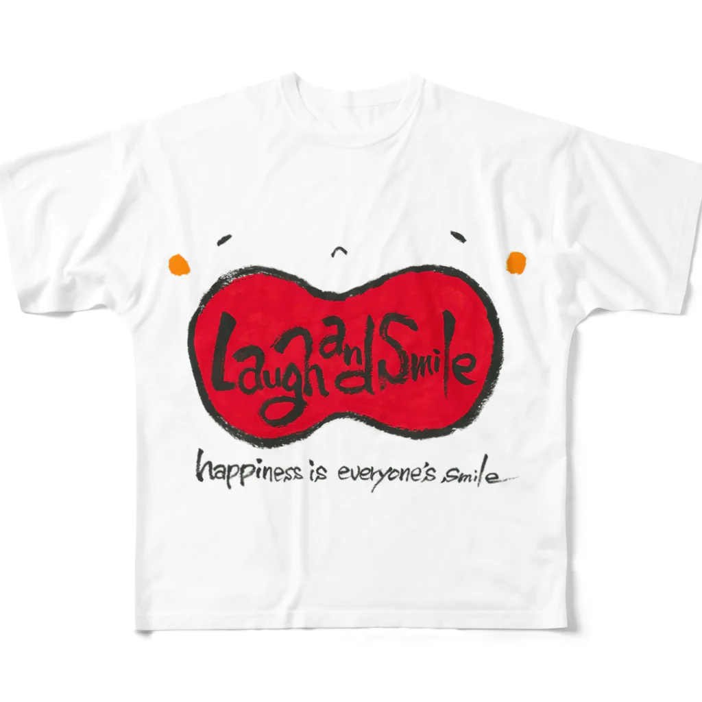 TAKEDA-STYLEの幸せはみんなの笑顔 フルグラフィックTシャツ