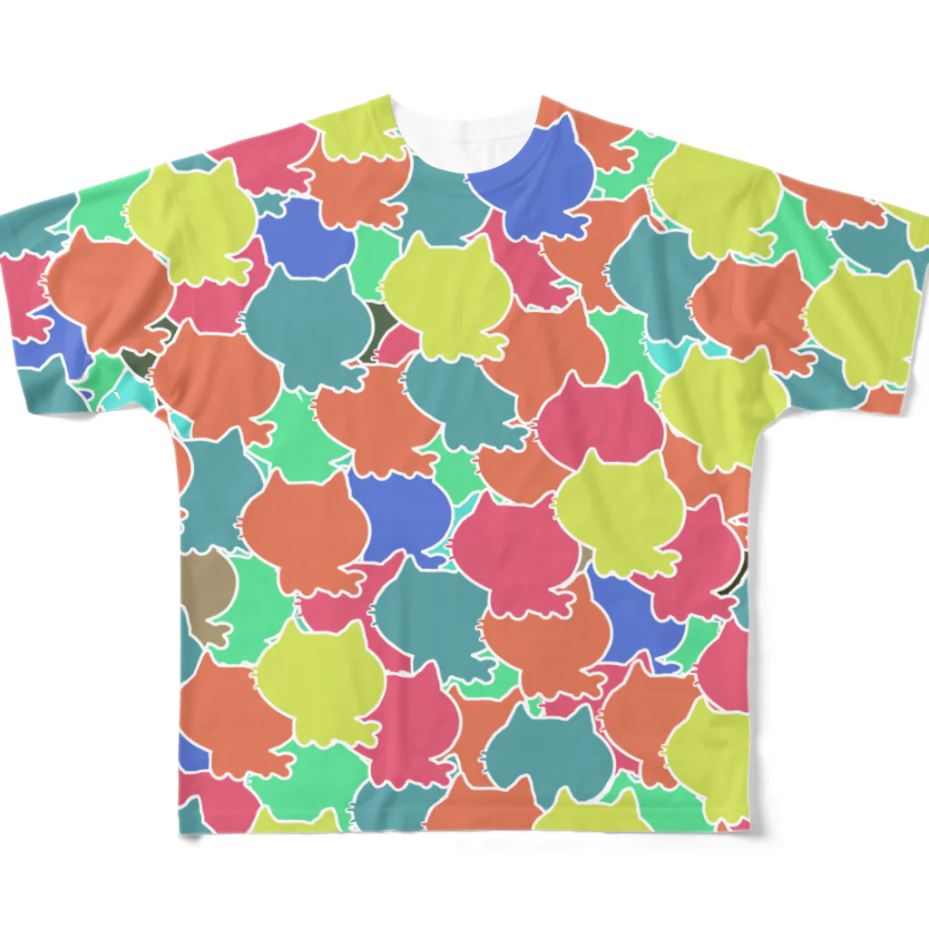 punkmaのカラフル迷彩 All-Over Print T-Shirt