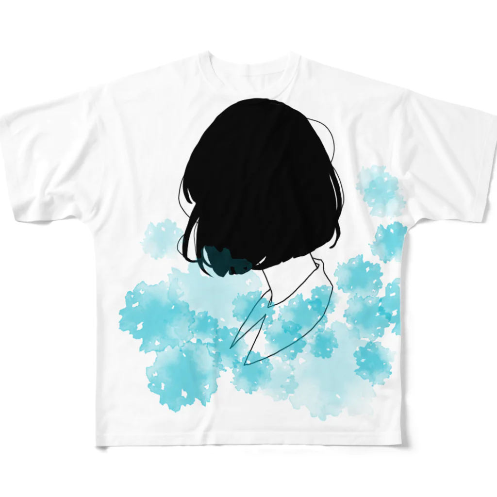 ColorAppleの水彩ボブちゃん All-Over Print T-Shirt