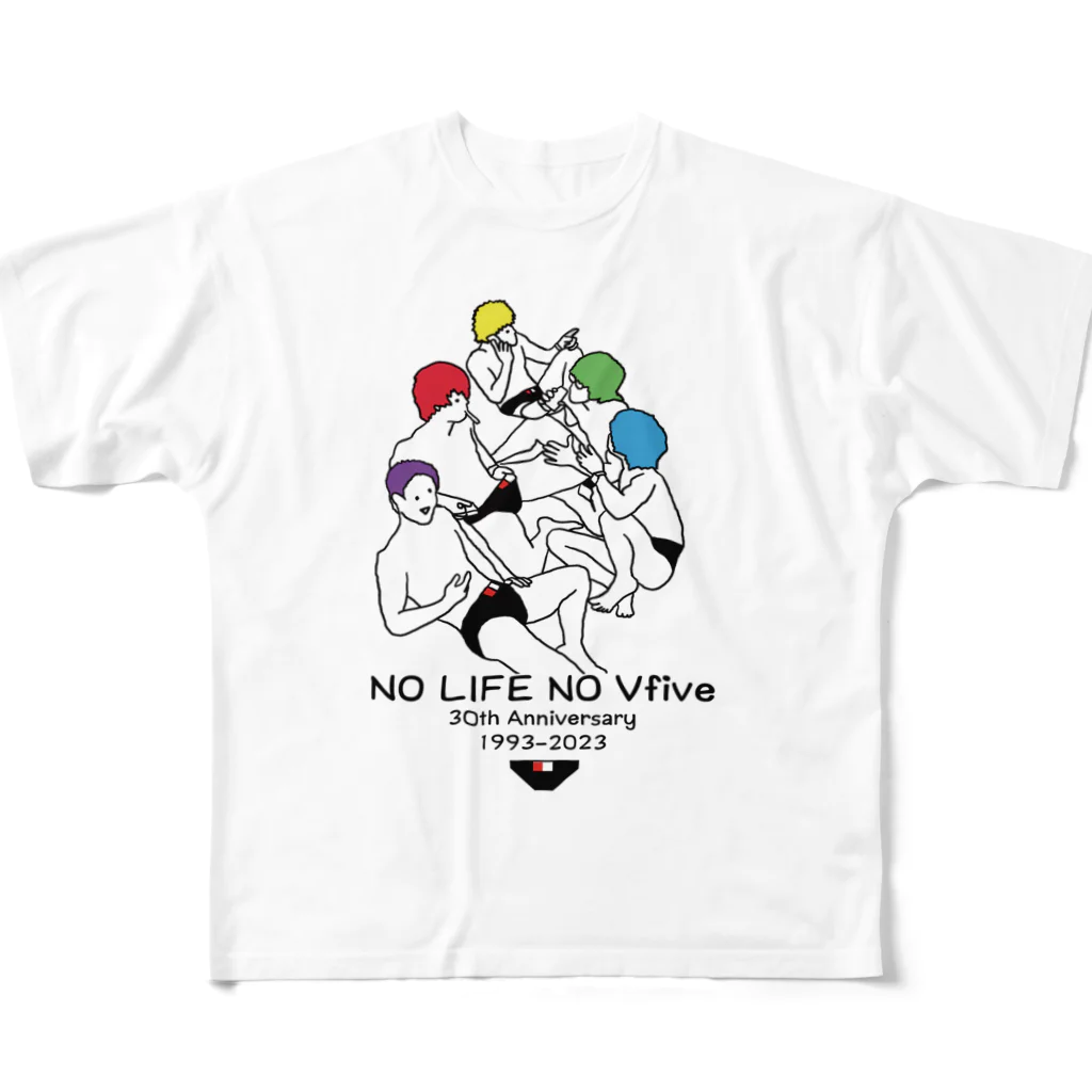 hataPOPworksEXTRAの"NO LIFE NO Vfive" 30th Anniversary 풀그래픽 티셔츠