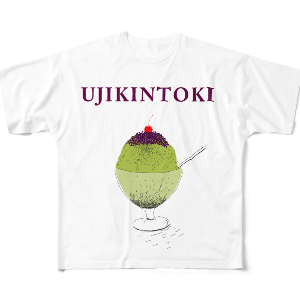 NIKORASU GOのかき氷デザイン「宇治金時」（Tシャツ・パーカー・グッズ・ETC） All-Over Print T-Shirt