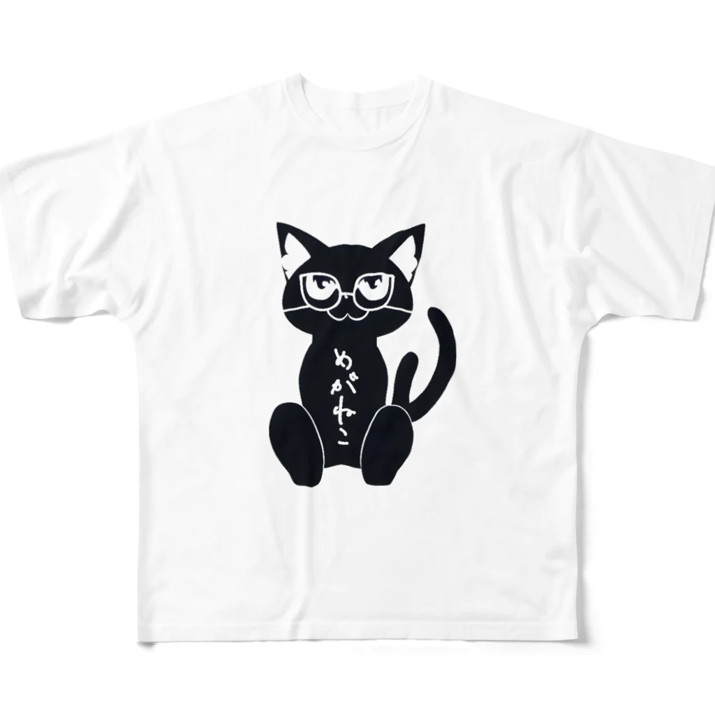 blueberryショップのめがねこ All-Over Print T-Shirt