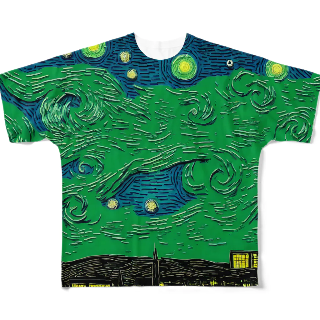 TakashiSのgreen clouds フルグラフィックTシャツ