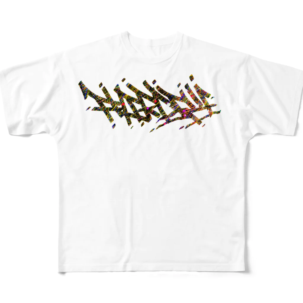 ふぁに堂のthird eye Big tag T All-Over Print T-Shirt