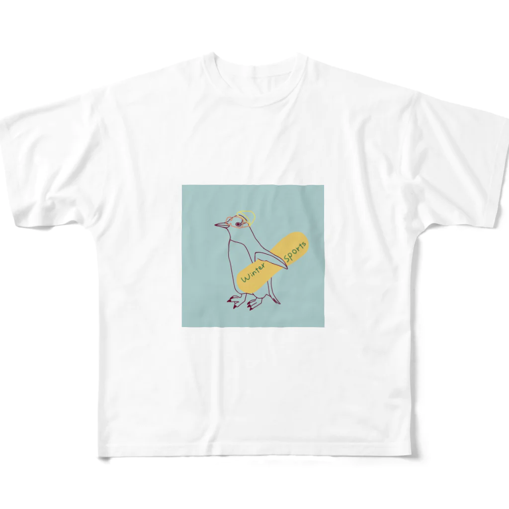 ピゴセリス属のからふるスノボジェンツーペンギン All-Over Print T-Shirt