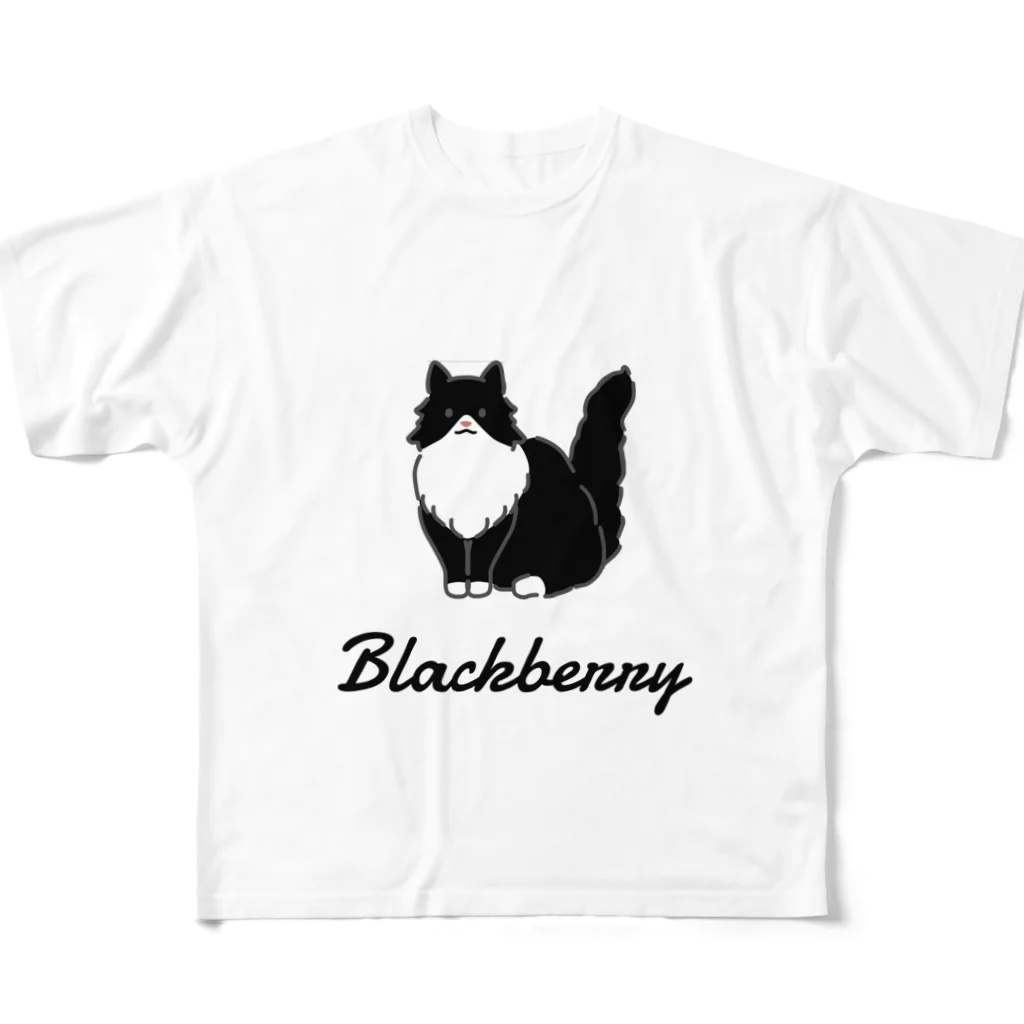 うちのこメーカーのBlackberry フルグラフィックTシャツ