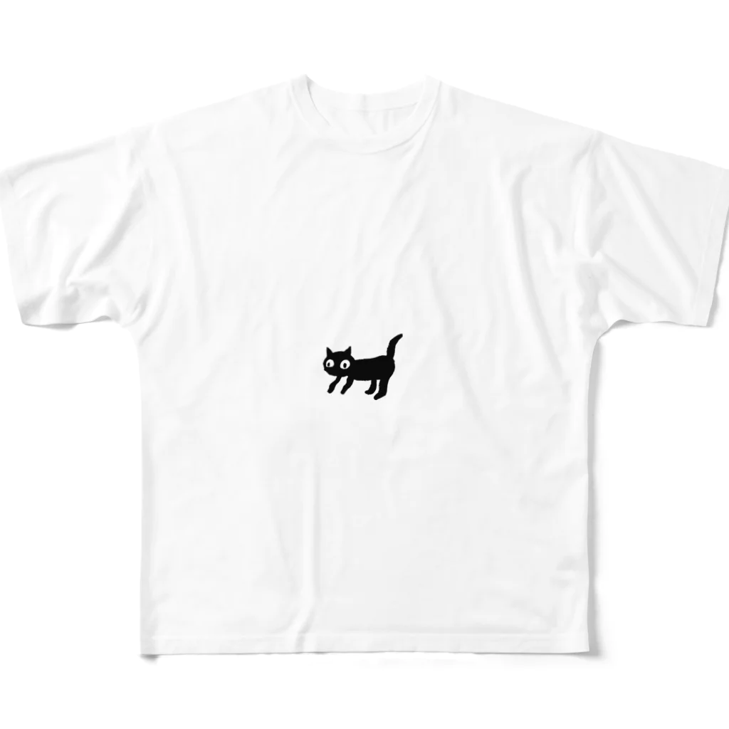 masao_art_lifeのにらむ猫ちゃん フルグラフィックTシャツ