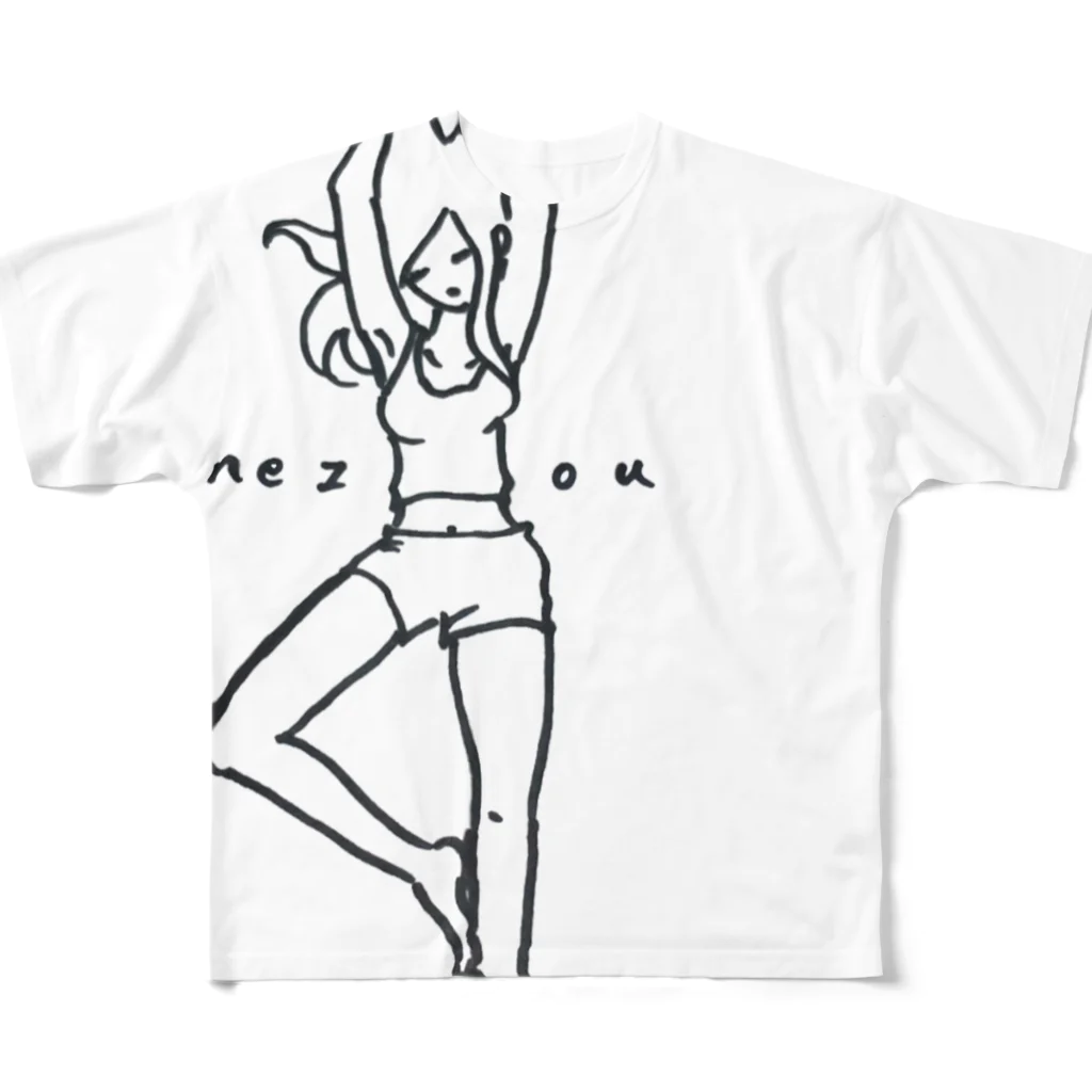 nanakama.のnezou（寝相）シリーズ1 All-Over Print T-Shirt