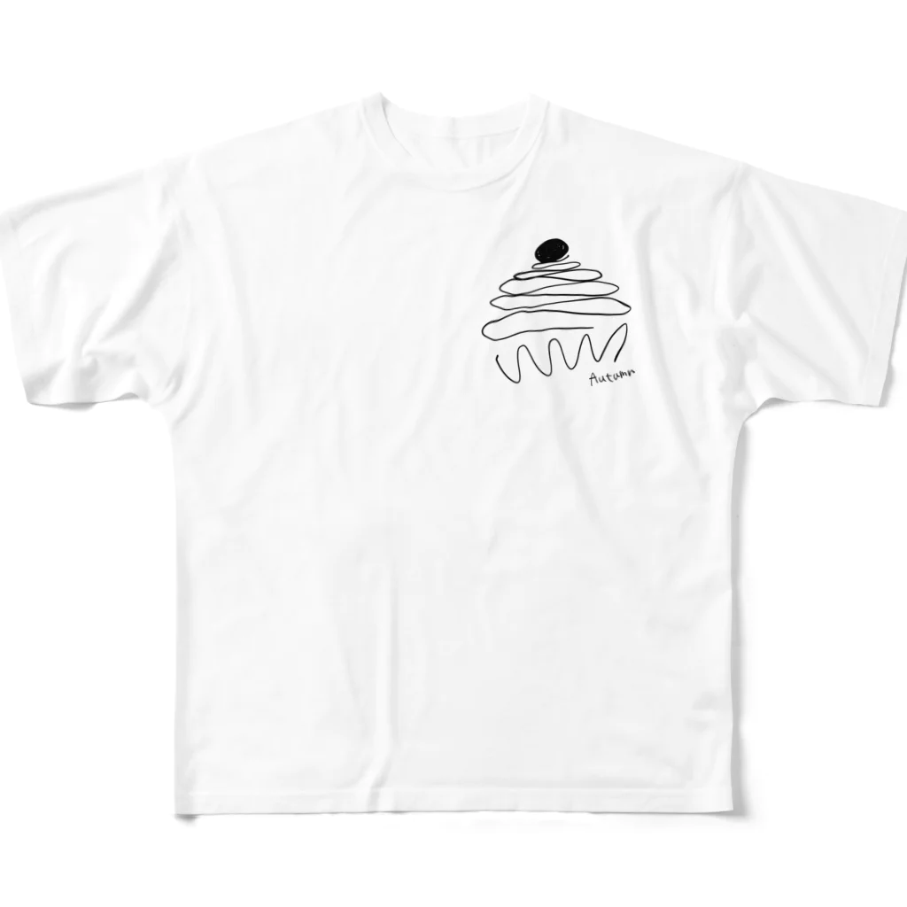 kotarorisukeのちゃちゃっとモンブラン フルグラフィックTシャツ