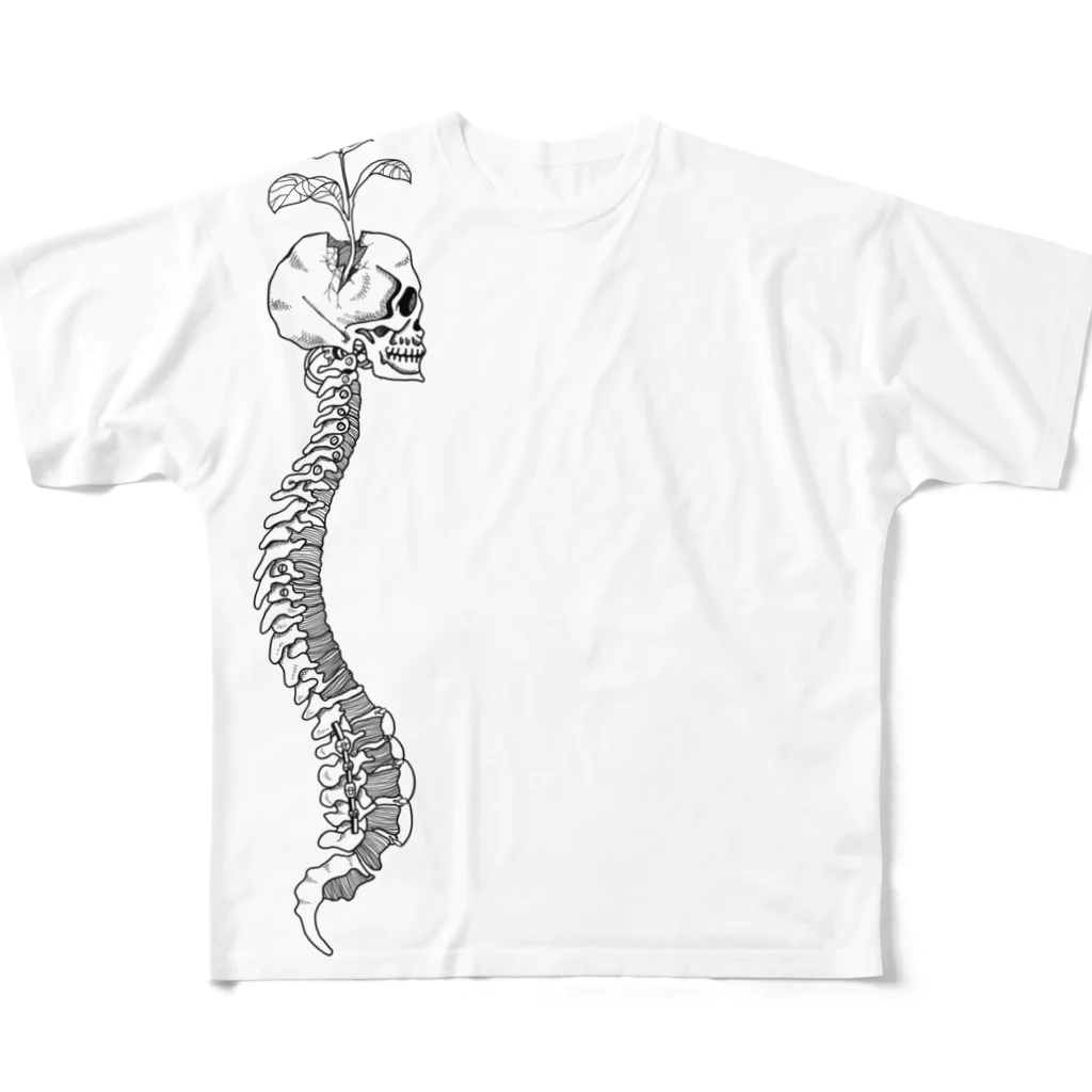 I'm not a robotのSpine All-Over Print T-Shirt