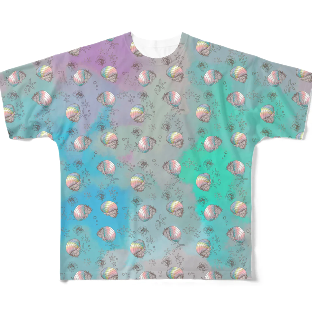 QUEER YADOKARIのTerrestrial Hermit Crab (queer&trans) All-Over Print T-Shirt