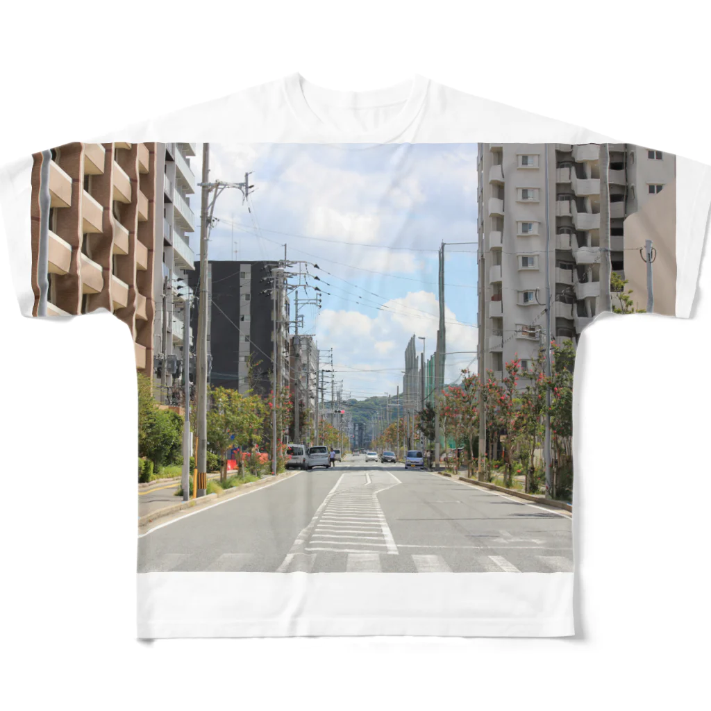 ふらんの九大学研都市側 フルグラフィックTシャツ