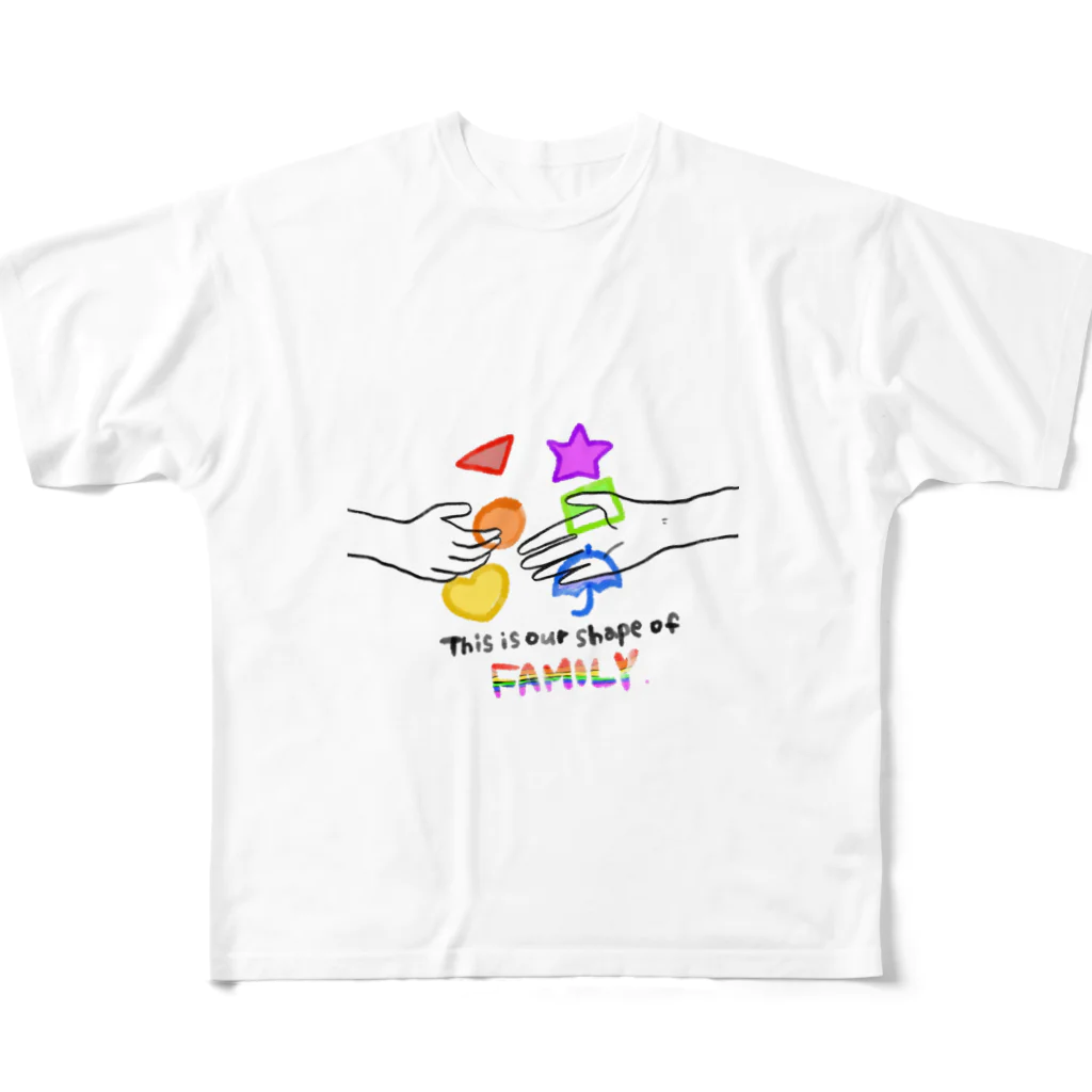 むちんアゲショップの家族のかたち All-Over Print T-Shirt