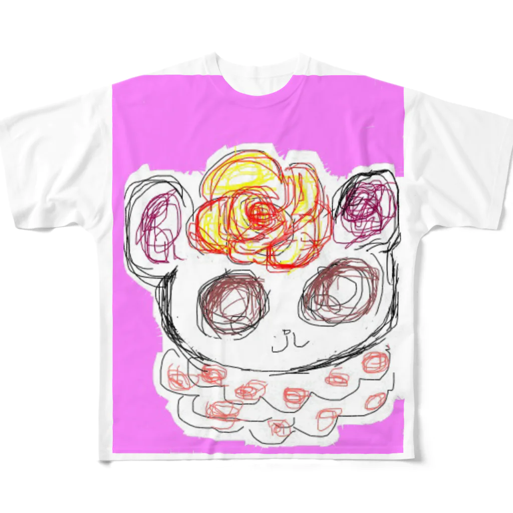 sarunokoshikakeのくるくるちゃん All-Over Print T-Shirt