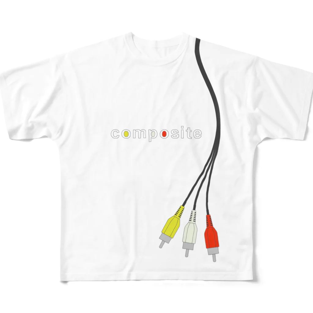 Rail Square のアナログAV端子　コンポジット All-Over Print T-Shirt