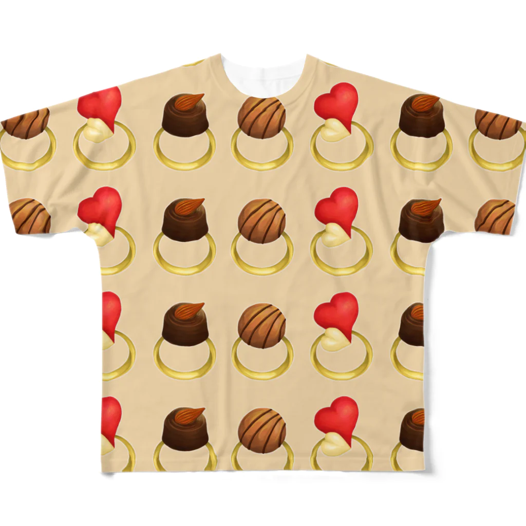 ari designのチョコレートの指輪 All-Over Print T-Shirt