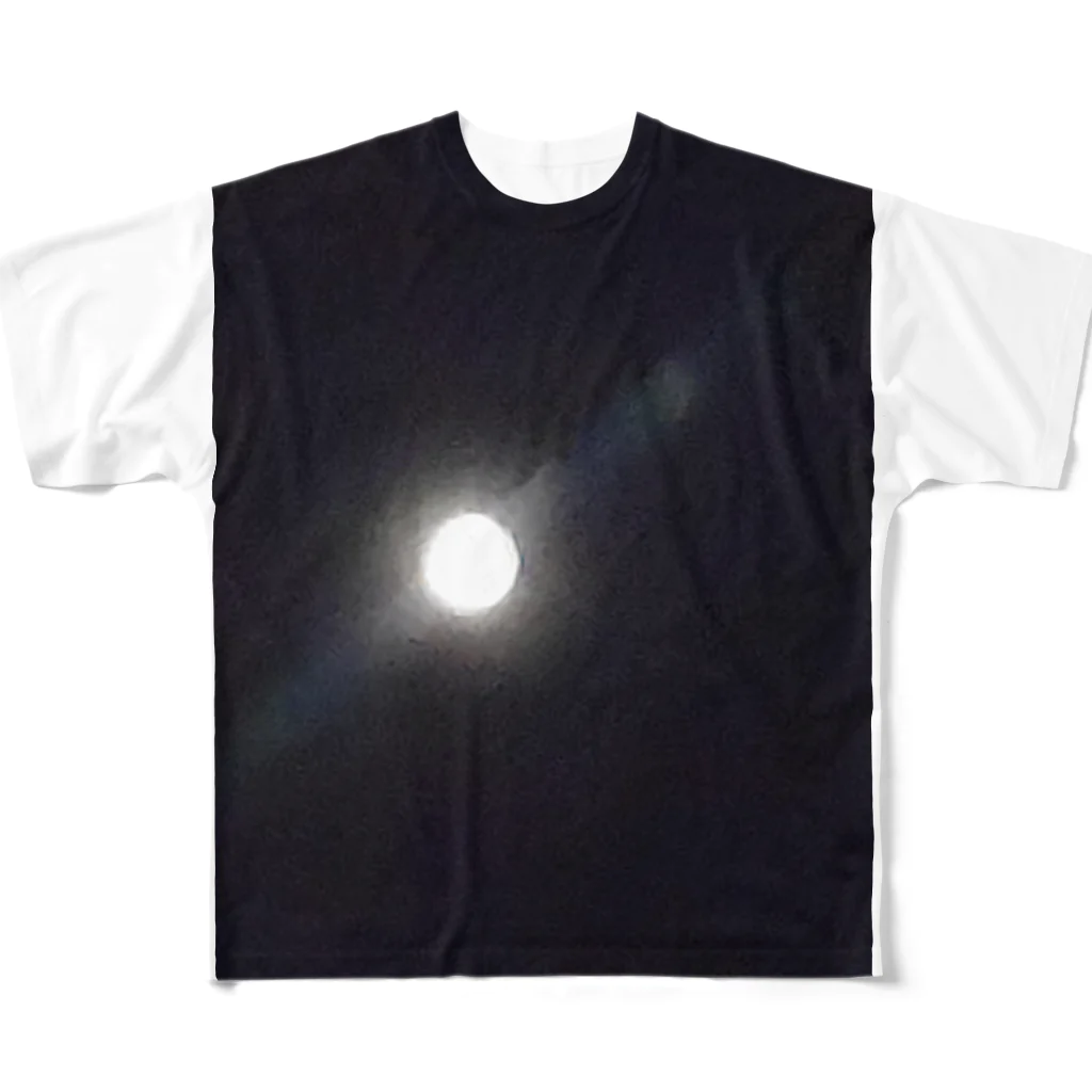 ミルクティーの満月の夜に フルグラフィックTシャツ
