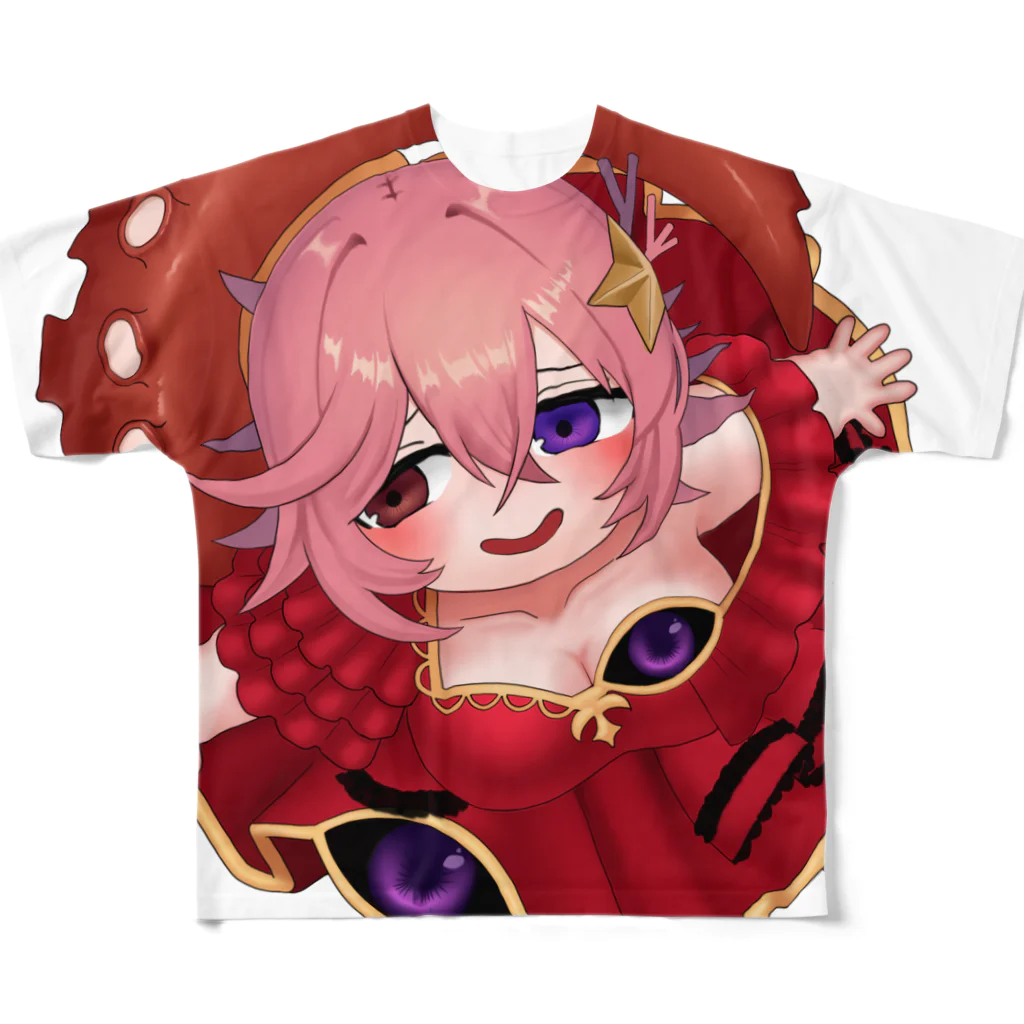 個人Vtuberテンタクル七海ショップSUZURI支店のぺったんテンタクル七海 All-Over Print T-Shirt