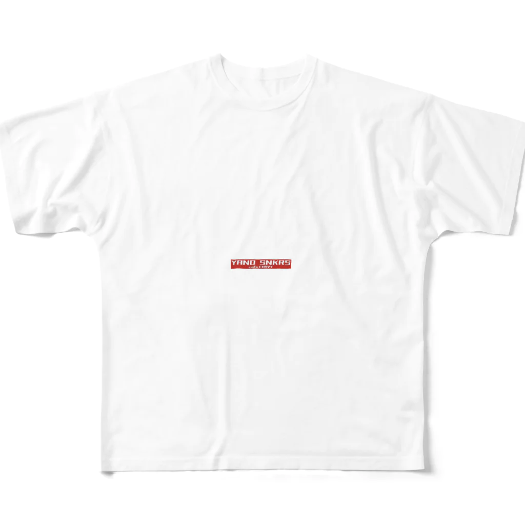 矢野靴店の矢野靴店BOXLOGO フルグラフィックTシャツ