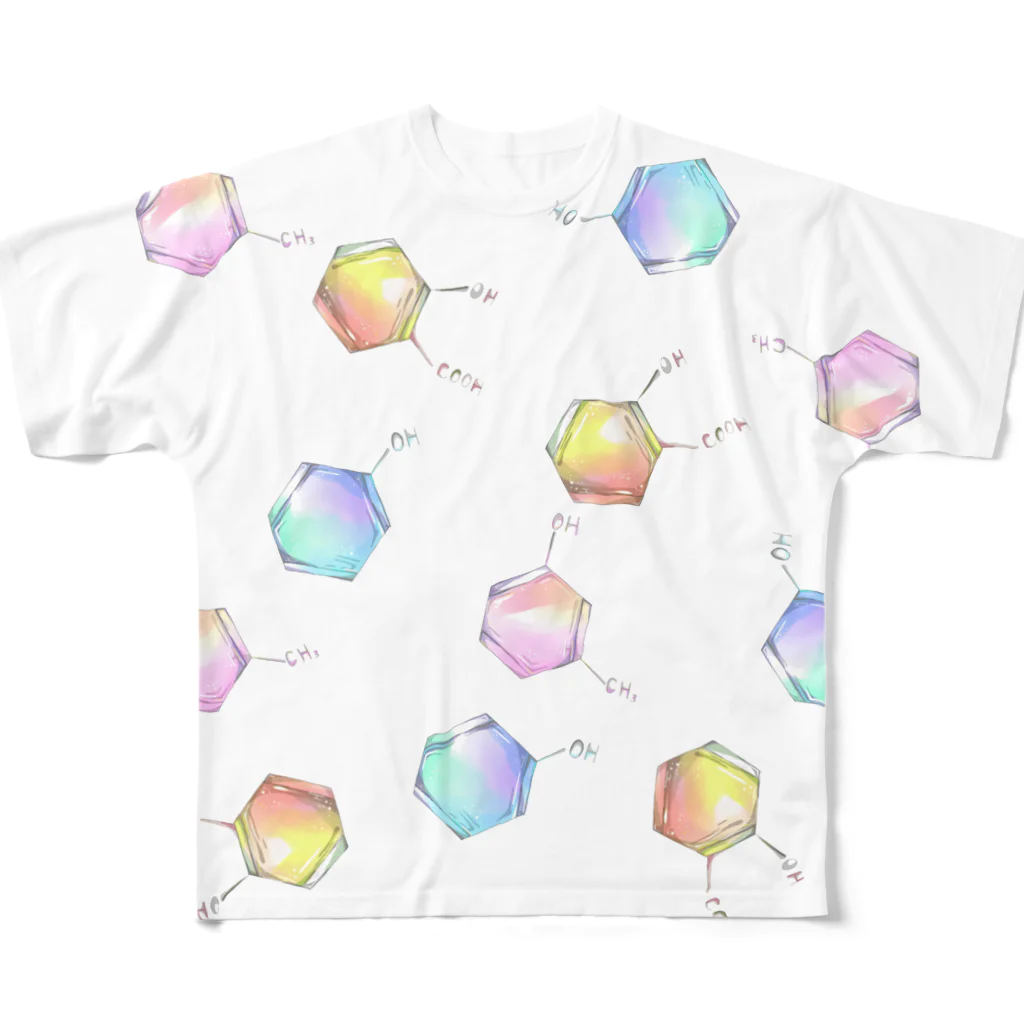 ピヨ_chemistryの芳香族化合物2 フルグラフィックTシャツ